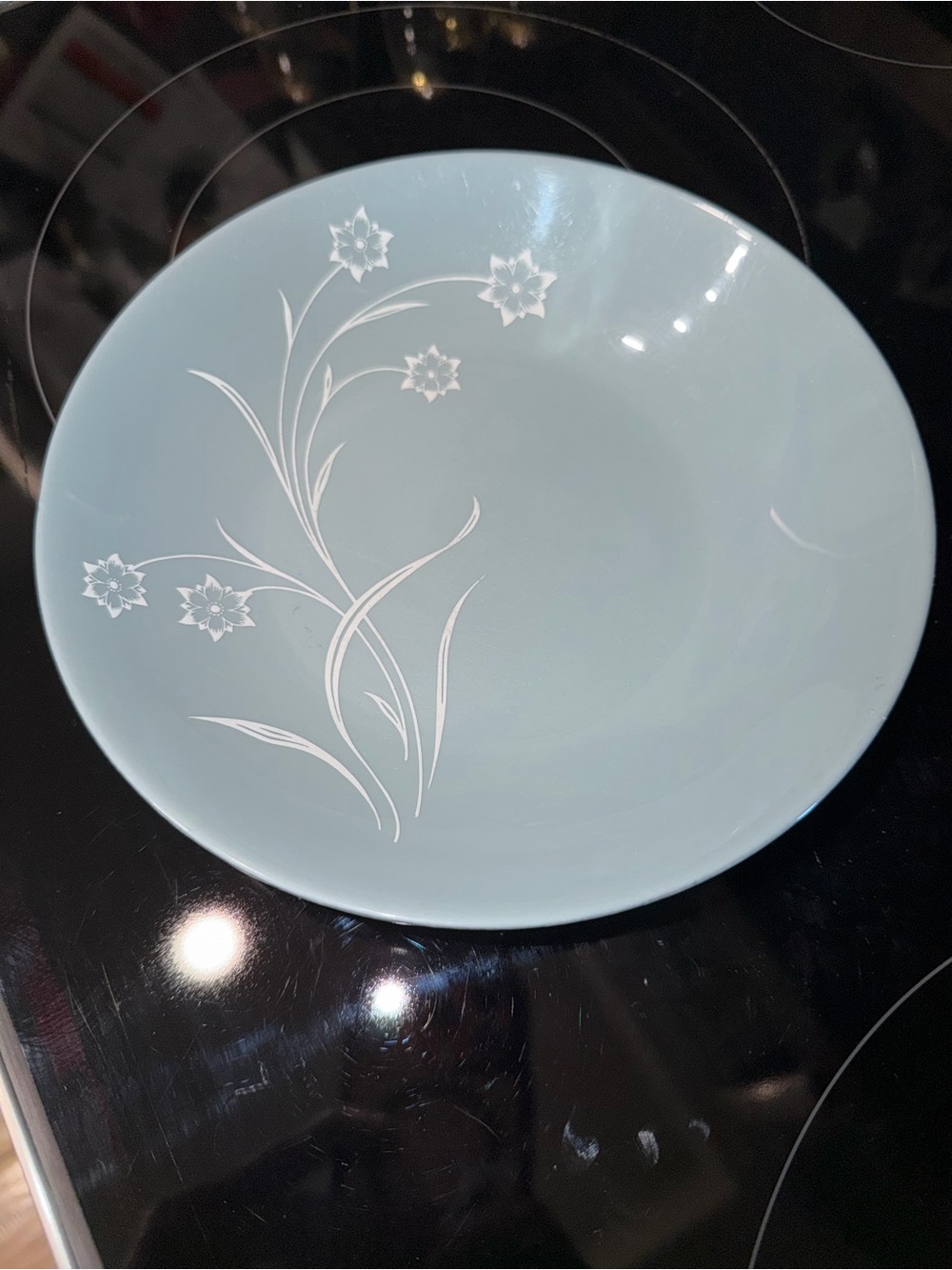 Two Flintridge Reverie Strata Blue Soup/Salad Bowls. Ceramic/Platinum Trim.